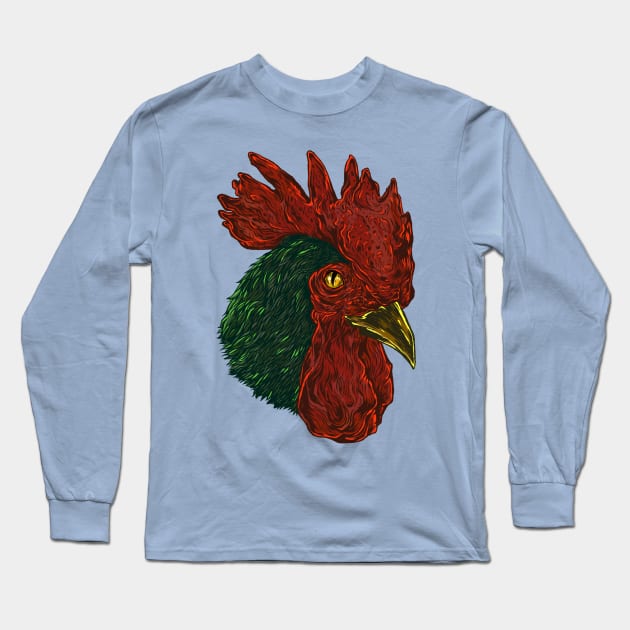 Zombie Cock Long Sleeve T-Shirt by cucubaou